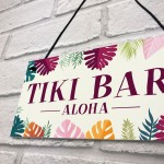 Tiki Bar Aloha Hanging Garden Sign Home Bar Plaque Alcohol Gift