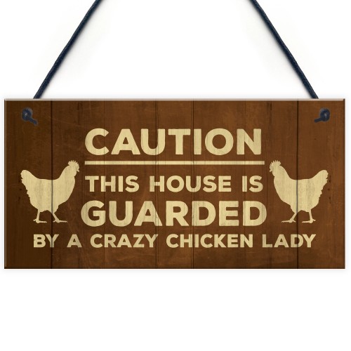 Novelty Chicken Sign Funny Coop Hen House Plaque For Garden Gate