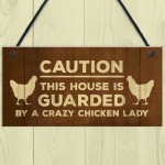 Novelty Chicken Sign Funny Coop Hen House Plaque For Garden Gate