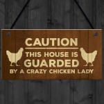 Novelty Chicken Sign Funny Coop Hen House Plaque For Garden Gate