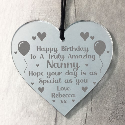 Special Happy Birthday Nan Gifts Engraved Heart Nan Gift