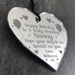 Special Happy Birthday Nan Gifts Engraved Heart Nan Gift