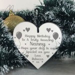 Special Happy Birthday Nan Gifts Engraved Heart Nan Gift