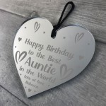 Special Happy Birthday Auntie Gifts Engraved Heart Auntie Gift