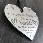 Special Happy Birthday Auntie Gifts Engraved Heart Auntie Gift