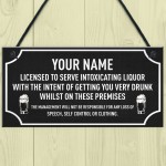 Funny PERSONALISED Bar Sign Plaque Man Cave Shed Garage Sign