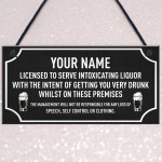 Funny PERSONALISED Bar Sign Plaque Man Cave Shed Garage Sign