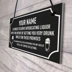 Funny PERSONALISED Bar Sign Plaque Man Cave Shed Garage Sign