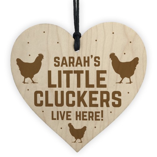 Funny Chicken Sign Novelty Hanging Heart Coop Hen House Plaque