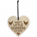 Funny Chicken Sign Novelty Hanging Heart Coop Hen House Plaque