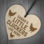 Funny Chicken Sign Novelty Hanging Heart Coop Hen House Plaque