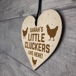 Funny Chicken Sign Novelty Hanging Heart Coop Hen House Plaque