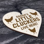 Funny Chicken Sign Novelty Hanging Heart Coop Hen House Plaque