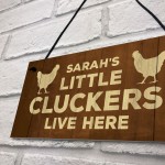 Novelty Little Cluckers Sign Funny Chicken Sign Personalised