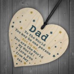 Special Fathers Day Birthday Christmas Gift For Dad Heart