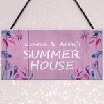 Summer House Hanging Personalised Decor Gift Sign For Garden