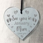 Personalised Mum To Be Gift Engraved Heart New Baby Birthday