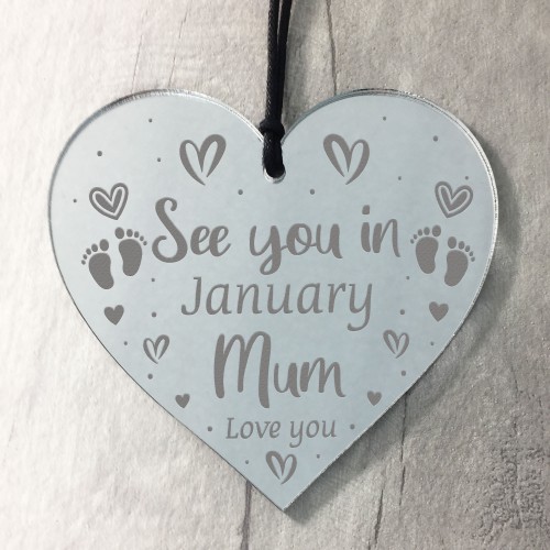 Personalised Mum To Be Gift Engraved Heart New Baby Birthday