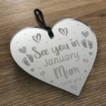 Personalised Mum To Be Gift Engraved Heart New Baby Birthday