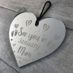 Personalised Mum To Be Gift Engraved Heart New Baby Birthday