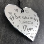 Personalised Mum To Be Gift Engraved Heart New Baby Birthday