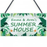 Summer House Decor PERSONALISED Hanging Sign For Garden