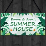 Summer House Decor PERSONALISED Hanging Sign For Garden