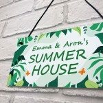 Summer House Decor PERSONALISED Hanging Sign For Garden