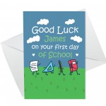 First Day Of School Card Personalised Good Luck Card Daughter