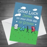 First Day Of School Card Personalised Good Luck Card Daughter