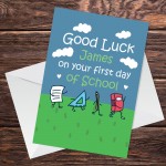 First Day Of School Card Personalised Good Luck Card Daughter