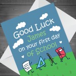 First Day Of School Card Personalised Good Luck Card Daughter