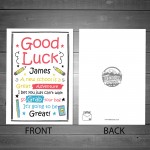 Personalised 1ST FIRST DAY AT SCHOOL Card Good Luck Card