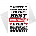 Funny Joke Anniversary Card For Girlfriend Greetings Card