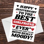 Funny Joke Anniversary Card For Girlfriend Greetings Card