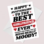 Funny Joke Anniversary Card For Girlfriend Greetings Card