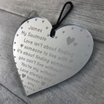 Soulmate Gifts Personalised Acrylic Heart Anniversary Husband