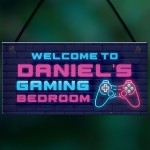 Gaming Bedroom Personalised Sign Gift For Son Brother Birthday