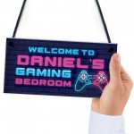 Gaming Bedroom Personalised Sign Gift For Son Brother Birthday