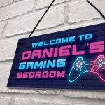 Gaming Bedroom Personalised Sign Gift For Son Brother Birthday