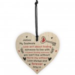 Personalised Gift For Soulmate Wife Husband Heart Anniversary