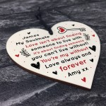 Personalised Gift For Soulmate Wife Husband Heart Anniversary