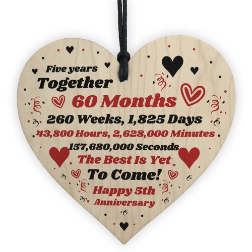 5th Anniversary Gift Husband Wife Wedding One Year Mr & Mrs Gift