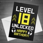 Funny 18th Birthday Card For Son Brother LEVEL 18 Humour Card