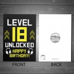 Funny 18th Birthday Card For Son Brother LEVEL 18 Humour Card