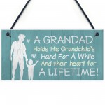 Grandad Hanging Sign Birthday Christmas Gift From Grandchildren 