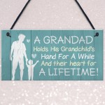 Grandad Hanging Sign Birthday Christmas Gift From Grandchildren 