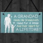 Grandad Hanging Sign Birthday Christmas Gift From Grandchildren 