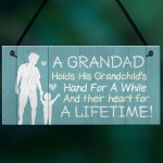 Grandad Hanging Sign Birthday Christmas Gift From Grandchildren 