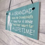 Grandad Hanging Sign Birthday Christmas Gift From Grandchildren 